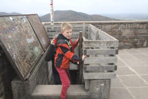 Coming out the top of the Old Castle