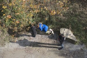 Looking down from Castle Hill Tower